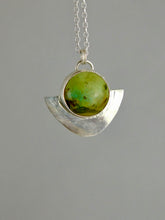 Load image into Gallery viewer, Turquoise Shield Sterling Silver Pendant
