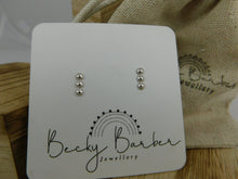 Load image into Gallery viewer, Triple Bead Sterling Silver Studs
