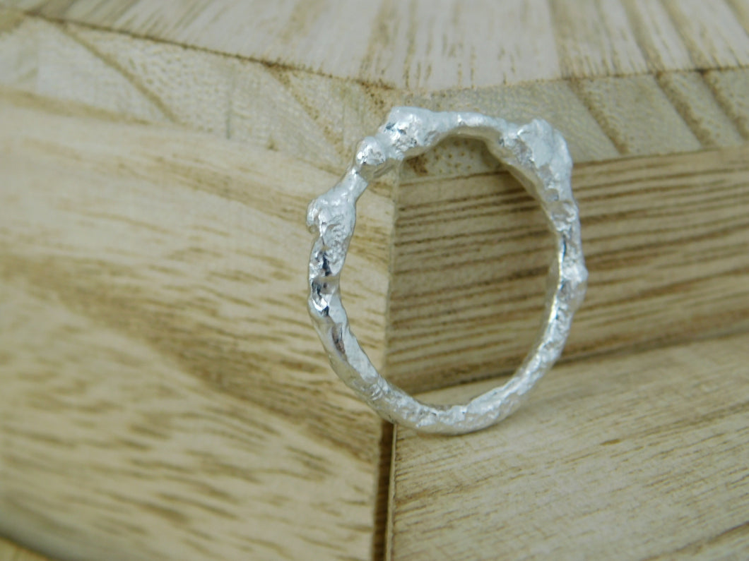 Molten Sterling Silver ring