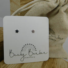 Load image into Gallery viewer, Small Star Sterling Silver Studs
