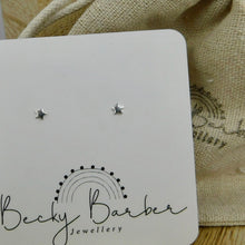 Load image into Gallery viewer, Micro Star Sterling Silver Studs
