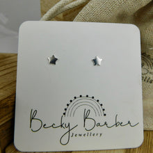 Load image into Gallery viewer, Small Star Sterling Silver Studs
