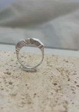 Load and play video in Gallery viewer, Geometric Carved Signet Style Sterling Silver Ring
