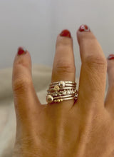 Load and play video in Gallery viewer, Organic Mini Dots Sterling Silver Ring
