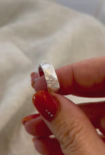 Load and play video in Gallery viewer, Geometric Carved Sterling Silver Ring
