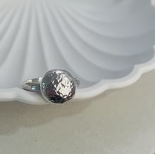 Load and play video in Gallery viewer, Large hammered pebbled stacking ring
