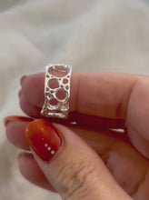 Load and play video in Gallery viewer, Wide Sea Sponge Sterling Silver Ring
