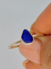 Load image into Gallery viewer, Made to Order Sea Glass Sterling Silver Stacking Ring
