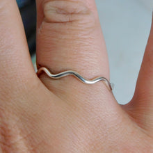 Load image into Gallery viewer, Made To Order Wavy Sterling Silver Stacking Ring
