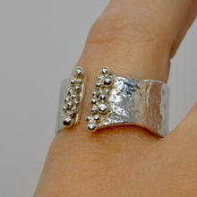 Load image into Gallery viewer, Made to Order Reticulated Loads Of Sea Foam Cuff Sterling Silver Ring
