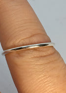 Made To Order Smooth Round Sterling Silver Stacking Ring