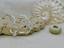 Load image into Gallery viewer, Wavy Sterling Silver Hoop Studs
