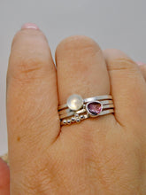 Load image into Gallery viewer, Made to Order Rainbow Moonstone Sterling Silver Stacking Ring
