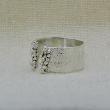 Load image into Gallery viewer, Made to Order Reticulated Loads Of Sea Foam Cuff Sterling Silver Ring
