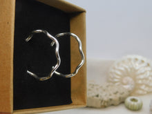 Load image into Gallery viewer, Wavy Sterling Silver Hoop Studs
