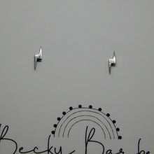 Load image into Gallery viewer, Micro Lightening Bolt Sterling Silver Studs
