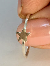 Load image into Gallery viewer, Micro Star Sterling Silver Stacking Ring
