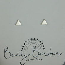 Load image into Gallery viewer, Triangle Sterling Silver Studs
