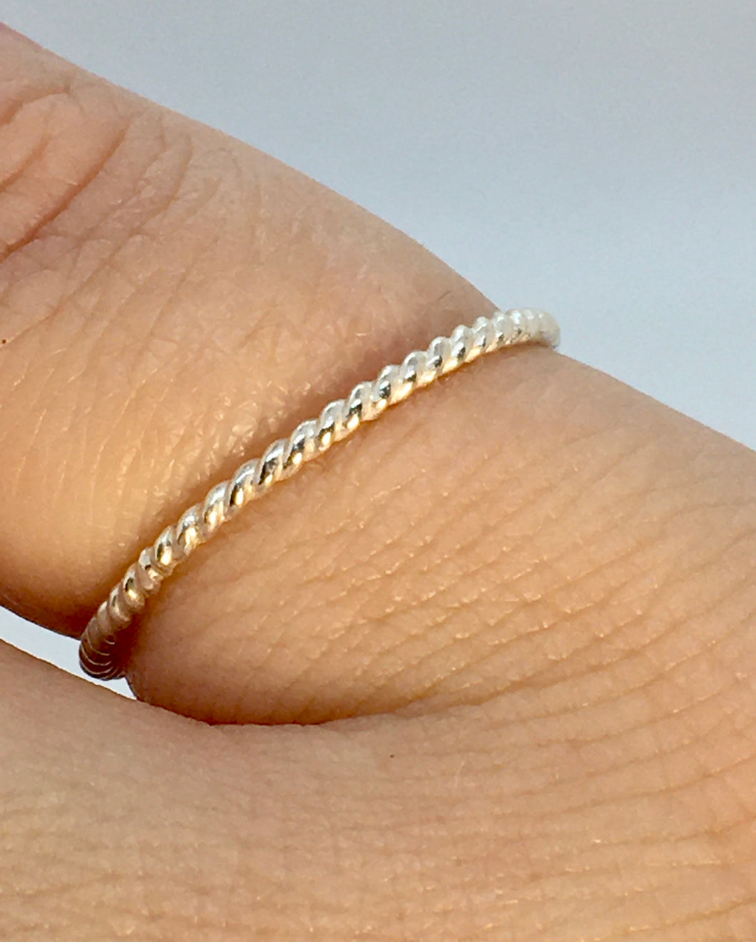 Twisted Sterling Silver Stacking Ring