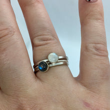 Load image into Gallery viewer, Made to Order Labradorite Sterling Silver Stacking Ring
