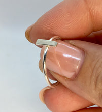 Load image into Gallery viewer, Rectangle Smooth Sterling Silver Stacking Ring
