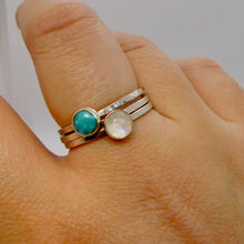 Load image into Gallery viewer, Made to Order Turquoise Sterling Silver Stacking Ring
