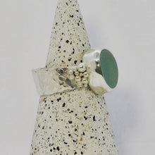 Load image into Gallery viewer, Made To Order Sea Glass Sea Foam Reticulated Sterling Silver Ring
