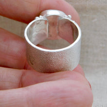 Load image into Gallery viewer, Made To Order Sea Glass Sea Foam Reticulated Sterling Silver Ring
