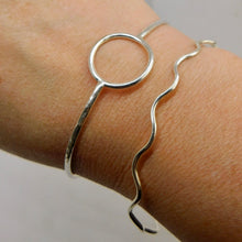 Load image into Gallery viewer, Made To Order Wave Sterling Silver Bangle
