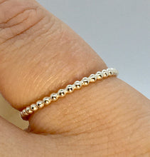 Load image into Gallery viewer, Made To Order Beaded Sterling Silver Stacking Ring
