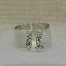 Load image into Gallery viewer, Made to Order Reticulated Loads Of Sea Foam Cuff Sterling Silver Ring
