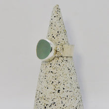 Load image into Gallery viewer, Made To Order Sea Glass Sea Foam Reticulated Sterling Silver Ring
