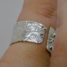 Load image into Gallery viewer, Reticulated Sea Foam Cuff Sterling Silver Ring
