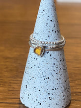 Load image into Gallery viewer, Ready To Wear Yellow Sea Glass Sterling Silver Stacking Ring
