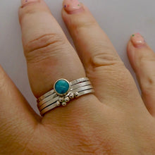 Load image into Gallery viewer, Made to Order Turquoise Sterling Silver Stacking Ring
