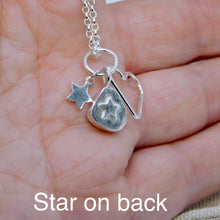 Load image into Gallery viewer, Made To Order Sea Glass And Sterling Silver Star Personalised Pendant
