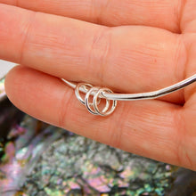 Load image into Gallery viewer, Made To Order Three Rings Sterling Silver Bangle
