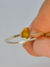 Load image into Gallery viewer, Ready To Wear Yellow Sea Glass Sterling Silver Stacking Ring
