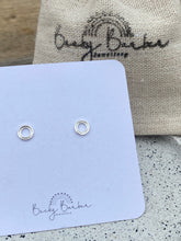 Load image into Gallery viewer, Small Double Hoop Sterling Silver Studs
