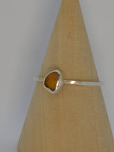 Load image into Gallery viewer, Ready To Wear Yellow Sea Glass Sterling Silver Stacking Ring
