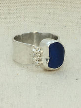 Load image into Gallery viewer, Made To Order Sea Glass Sea Foam Reticulated Sterling Silver Ring
