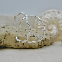 Load image into Gallery viewer, Wavy Sterling Silver Hoop Studs
