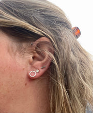 Load image into Gallery viewer, Large Hoop Sterling Silver Studs
