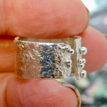 Load image into Gallery viewer, Reticulated Sea Foam Cuff Sterling Silver Ring
