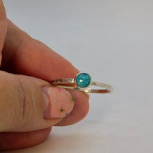 Load image into Gallery viewer, Made to Order Turquoise Sterling Silver Stacking Ring
