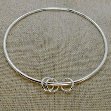 Load image into Gallery viewer, Made To Order Three Rings Sterling Silver Bangle
